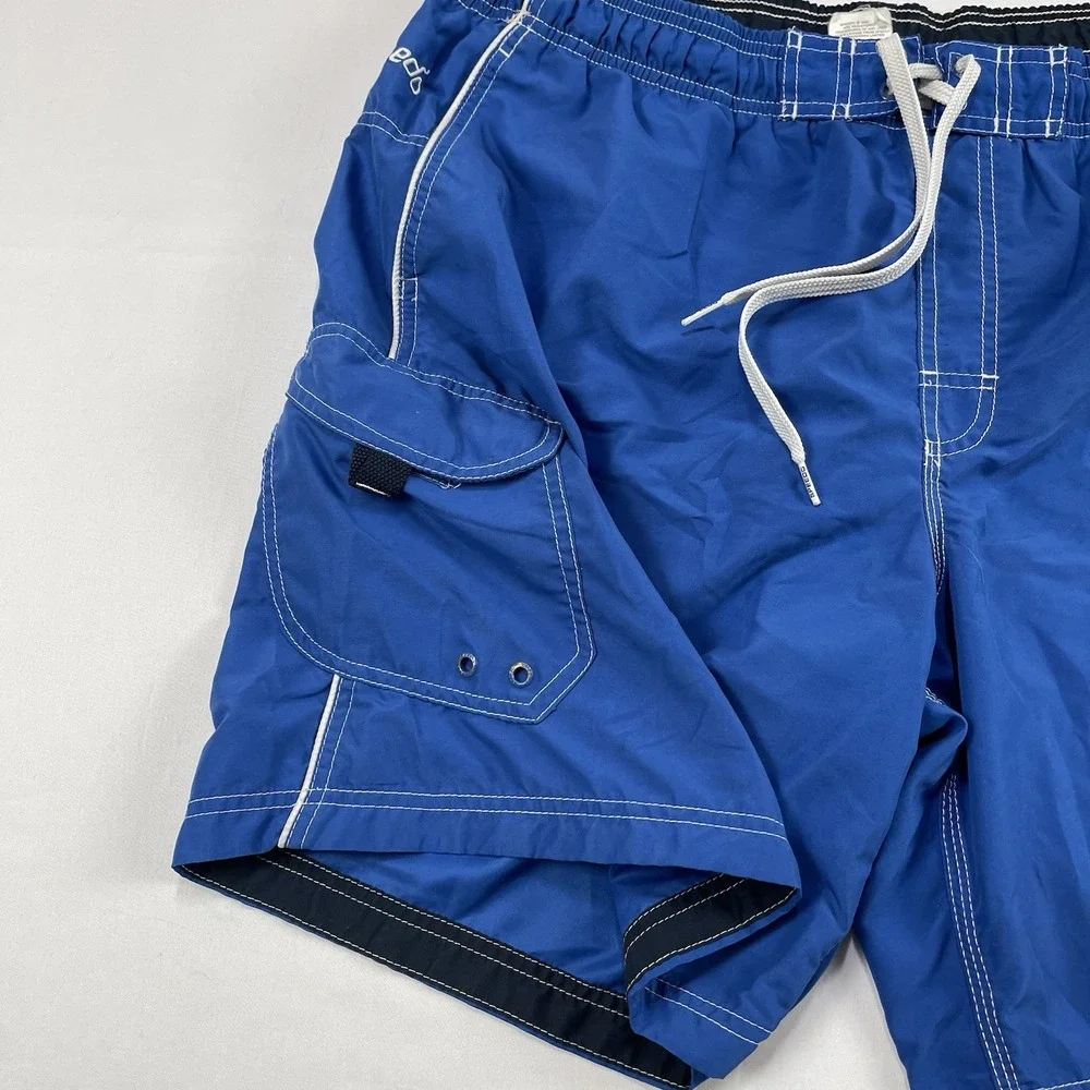 Speedo Swim Trunks Mens Size XL Blue Board Shorts Bathing Suit Lined